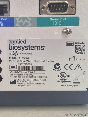 Applied Biosystems Verity 96-Well Thermal Cycler Applied Biosystems Verity 96-Well