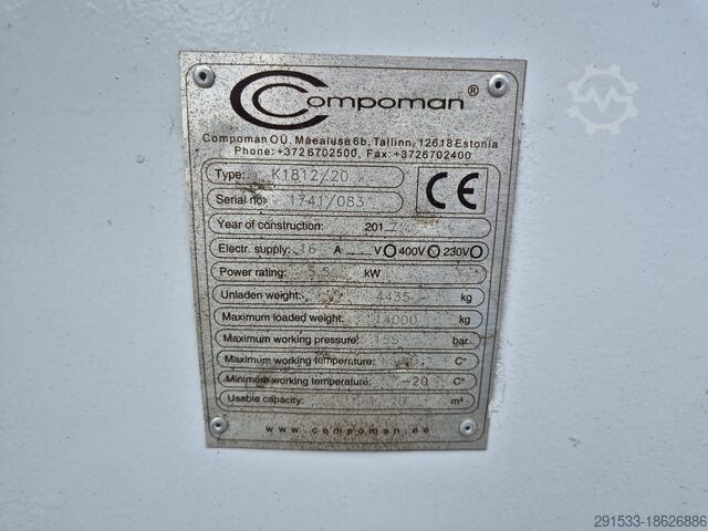 Perscontainer Compoman K1812/20 / PRESS CONTAINER / 20M3