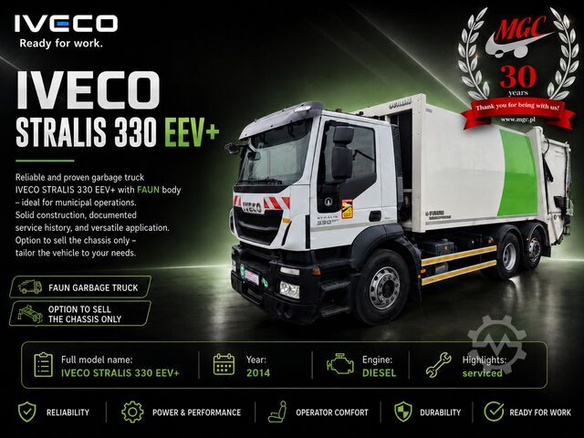 Kukásautó Iveco Stralis 330 EEV / EURO 5+ / FAUN