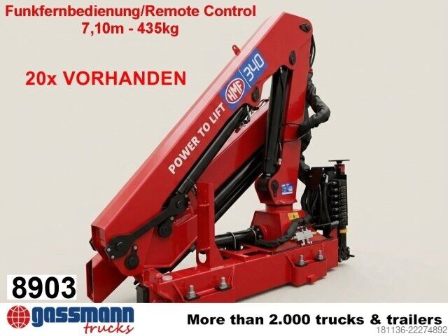 Grua montada em camião  HMF 340-K3 RC, Funk, 20x VORHANDEN!
