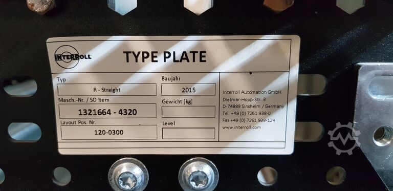 Roller conveyor falling conveyor Interroll Interroll 1915-490-420