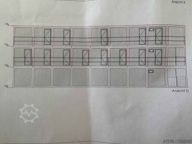 Modulo container costruito da 24 pezzi. Baucontainer Hochburg Container