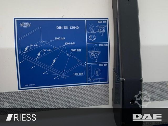 Three-sided tipper truck DAF XBC 290 FA Kran / Kipper