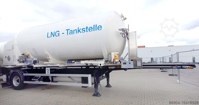 Ημι-ρυμουλκούμενο LNG LNG tank filling station Methan Gas