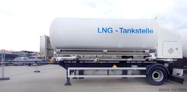 Ημι-ρυμουλκούμενο LNG LNG tank filling station Methan Gas