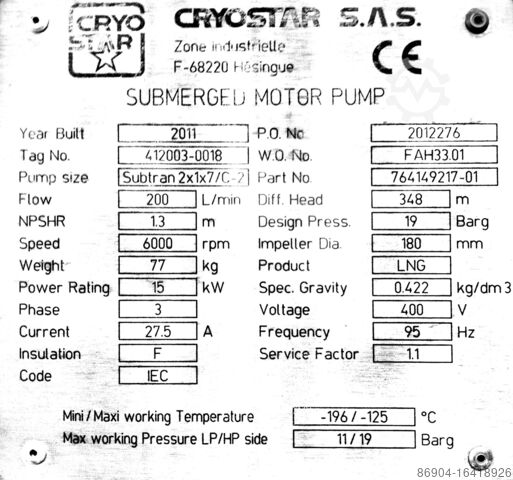 Ημι-ρυμουλκούμενο LNG LNG tank filling station Methan Gas