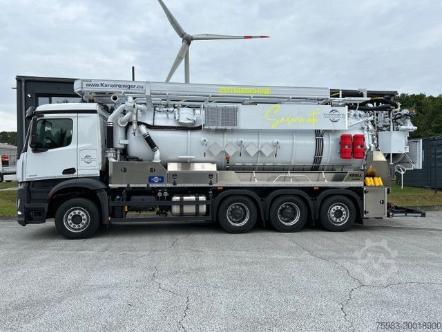 Vacuümtankwagen MERCEDES-BENZ Arocs 3251 8x4 / KROLL ADR-Kombi K1,0-17,0/28 PE