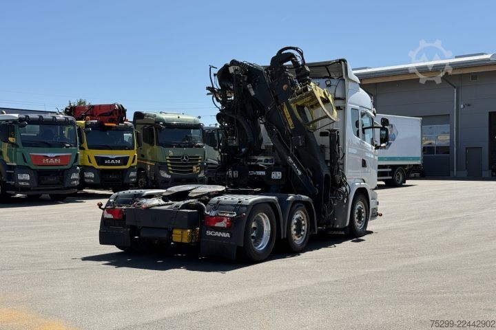 Trattore stradale standard Scania G490 6x2 Hiab 165ZT Holzkrane / Swiss-Vehicle