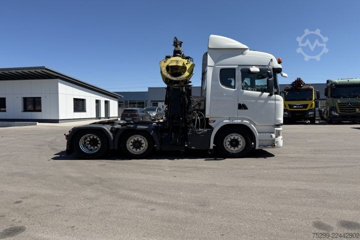 Trattore stradale standard Scania G490 6x2 Hiab 165ZT Holzkrane / Swiss-Vehicle