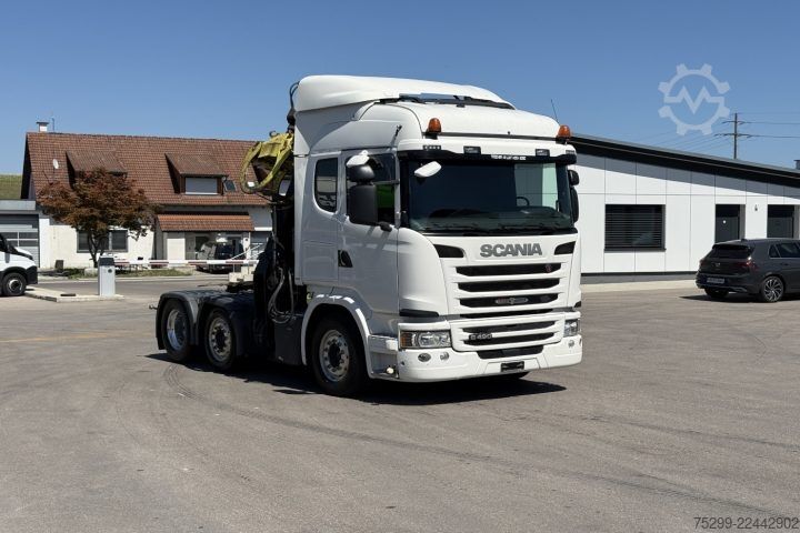 Trattore stradale standard Scania G490 6x2 Hiab 165ZT Holzkrane / Swiss-Vehicle