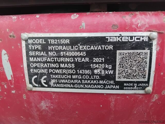 Minigraver Takeuchi TB2150R