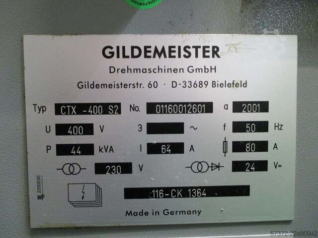 CNC enkelspindel draaibank Gildemeister CTXA-400 S2