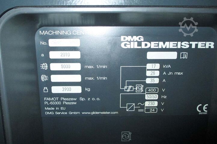 Vertikální CNC obráběcí centrum DMG Gildemeister DMC 635V eco