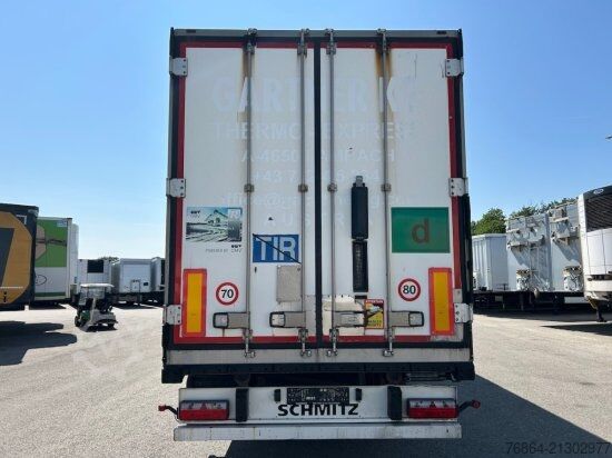 Low loader semitrailer SCHMITZ SCB S3B SKO24, KüHLAUFLIEGER, TK SLXE 400,  LIFTACHSE, FLEISCHBAHNEN