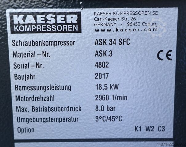 Vidalı kompresör ASK34SFC Kaeser ASK34SFC