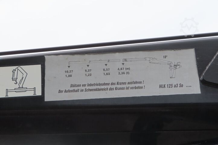 LKW mit Pritsche (offen) MERCEDES-BENZ Antos 1830 L , Kran MKG HLK 125