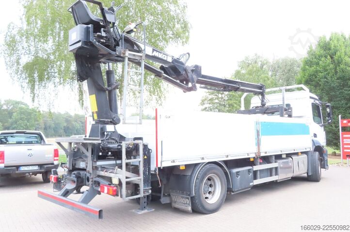 LKW mit Pritsche (offen) MERCEDES-BENZ Antos 1830 L , Kran MKG HLK 125