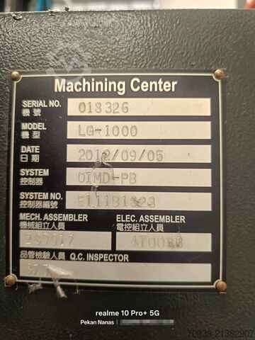 Pionowe centrum obróbcze HartFord LG-1000