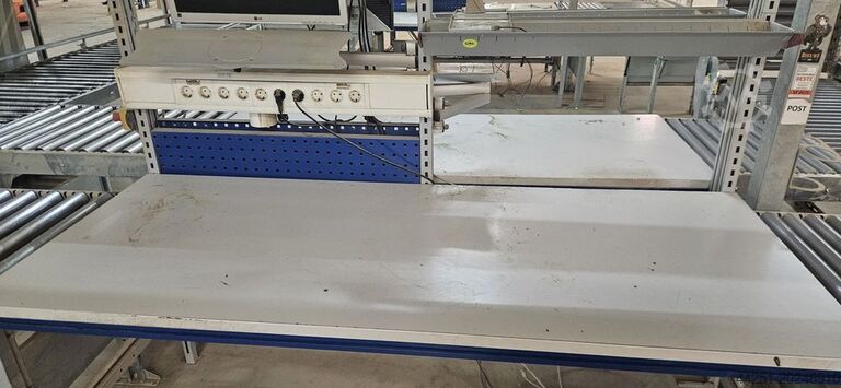 Paketleme istasyonu sistemi, paketleme alanı için makaralı konveyör Soco System Packstation