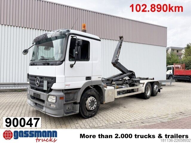 Φορτηγό γερανός roll-off Mercedes-Benz Actros 2536 L 6x2 , Lenk-/Liftachse