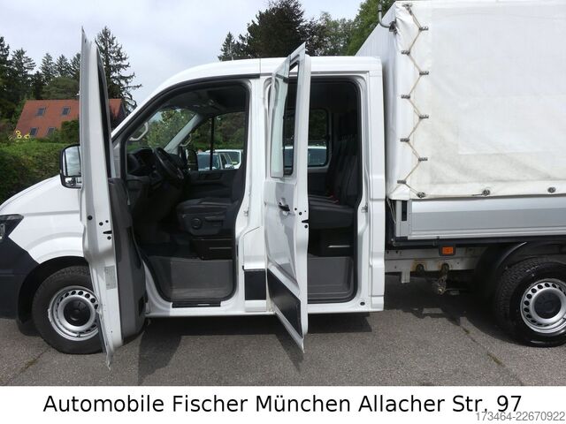 Curtain sider van VW Crafter 35 Pritsche Plane DOKA L2 AHK 3,0t