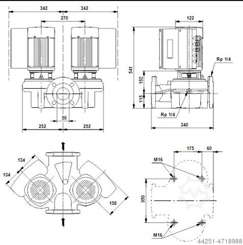 Vakuové čerpadlo Grundfos 50-160 / 2-S AFA-BAQE
