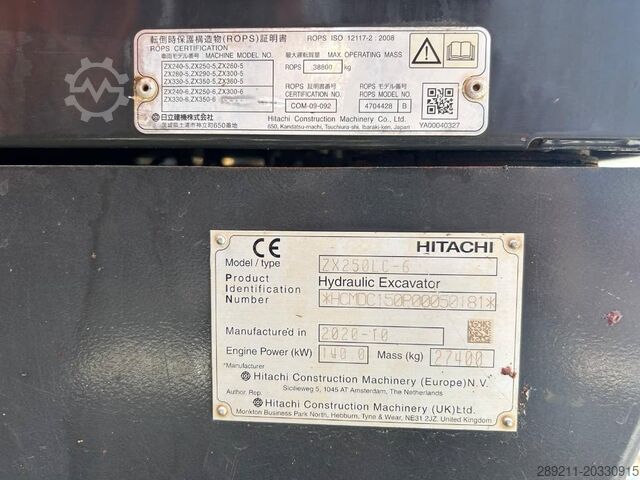 Raupenbagger Hitachi ZX 250 LC-6 (GPS Prepared)