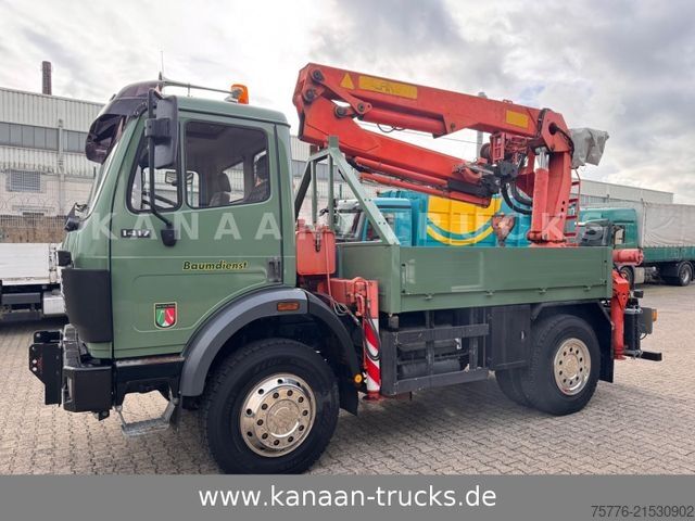 Grua montada em camião MERCEDES-BENZ 1417 AK Allrad Palfinger Montagekran 17,7m 64TKM