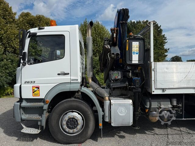 Camião de plataforma MERCEDES-BENZ Axor 2633 / 6x4 / Kran PM 15.5 LC / Funk Fern