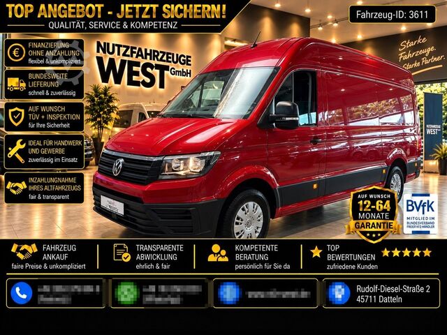 Furgone a tetto alto VW Crafter TDI*Hoch+Lang*L2-H2*Klima*AHK*Garantie