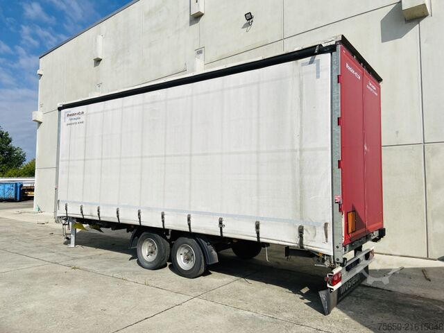 Otwarta przyczepa z plandeką Möslein TP 11 Schwebheim  Tandem- Schiebeplanenanhänger zum Durchladen