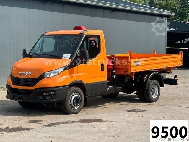 Tre-vejs tippevogn IVECO Daily 70C18 4x2 Meiller DSK+HMF 340-K3 Ladekran