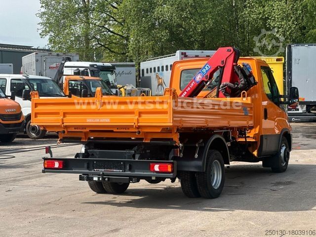 Tre-vejs tippevogn IVECO Daily 70C18 4x2 Meiller DSK+HMF 340-K3 Ladekran