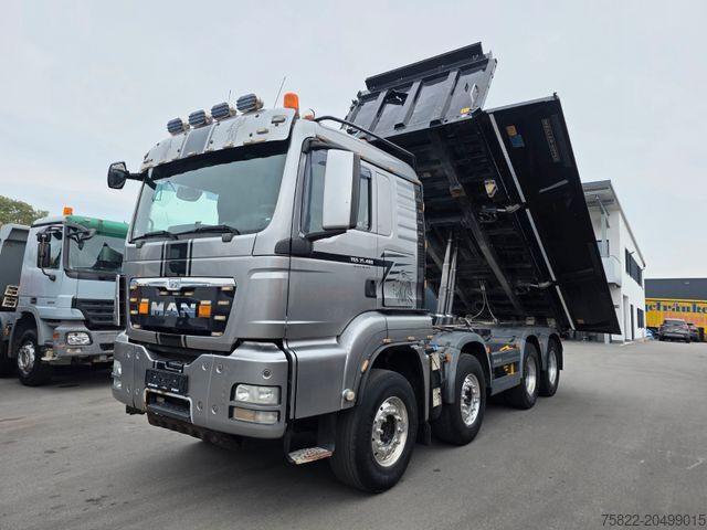 Three-sided tipper truck MAN TGS 35.480 / 8X4 / Meiller Bordmatik