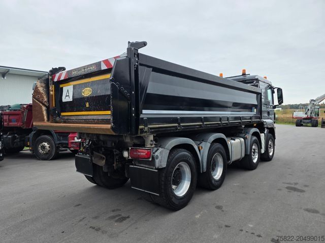 Three-sided tipper truck MAN TGS 35.480 / 8X4 / Meiller Bordmatik