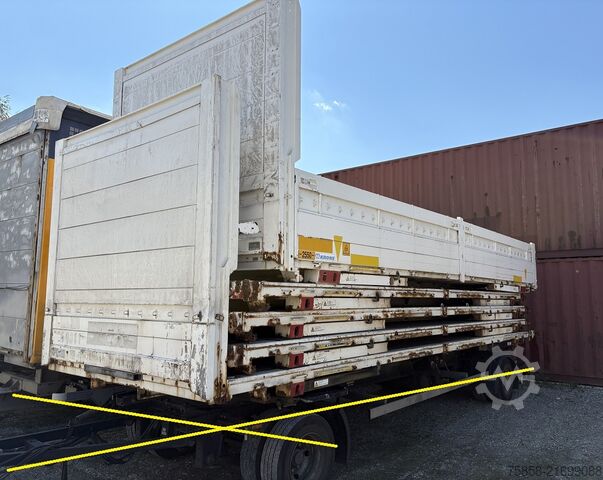 Plateforme amovible avec plateau Krone BDF 7,45m Baustoff Bordwand + Türen