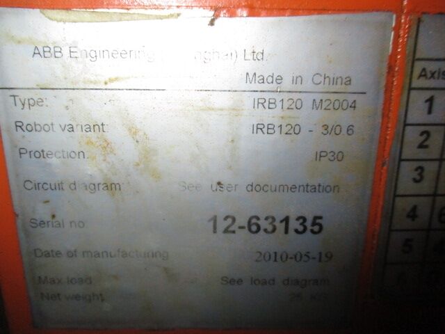 Industriële robot ABB Robotics IRB 120 IRC5 M2004