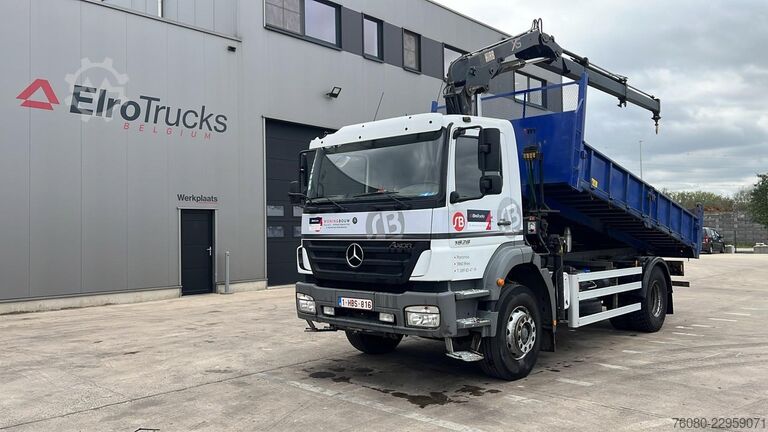 Kipper met kraan Mercedes-Benz Axor 1828 (BELGIAN TRUCK / HIAB 122 E / MANUAL ...