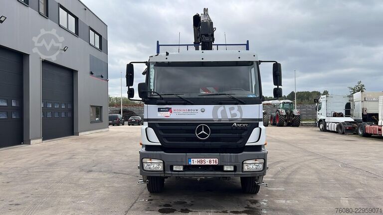 Kipper met kraan Mercedes-Benz Axor 1828 (BELGIAN TRUCK / HIAB 122 E / MANUAL ...