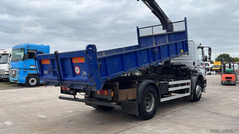 Kipper met kraan Mercedes-Benz Axor 1828 (BELGIAN TRUCK / HIAB 122 E / MANUAL ...