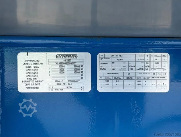 Koffer aanhanger Groenewegen DRA-10-10-2 VéDéCar ISOLATED BOX BPW