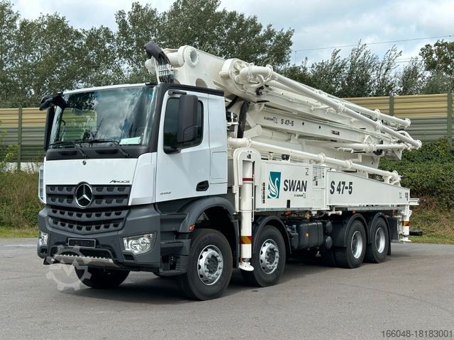 Betonmixer vrachtwagen MERCEDES-BENZ Arocs 5 4142 8x4 SWAN TSP 47-5 160RZ ( 47m )