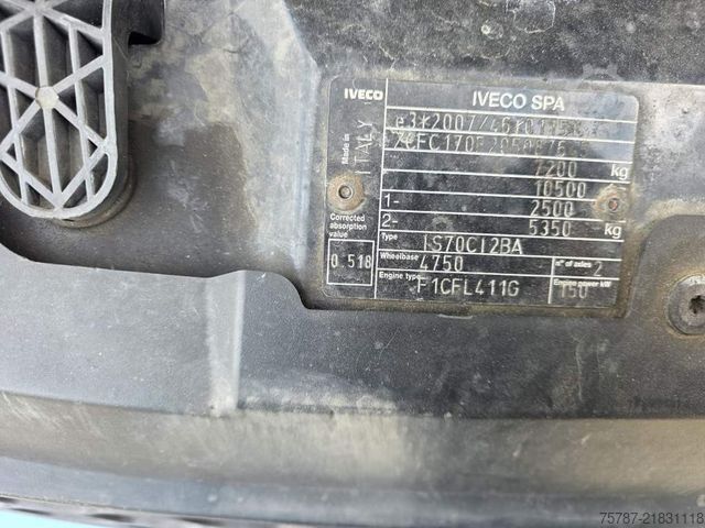 Sandučar IVECO 72-210 KJoffer mit Ladebordwand,AHK, Blatt/ Luft