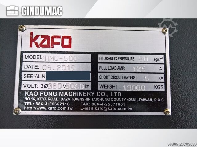 Centro de maquinação horizontal KAFO HMC-500