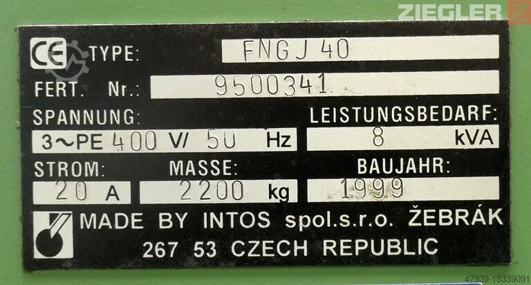 Verktygsfräs INTOS FNGJ40