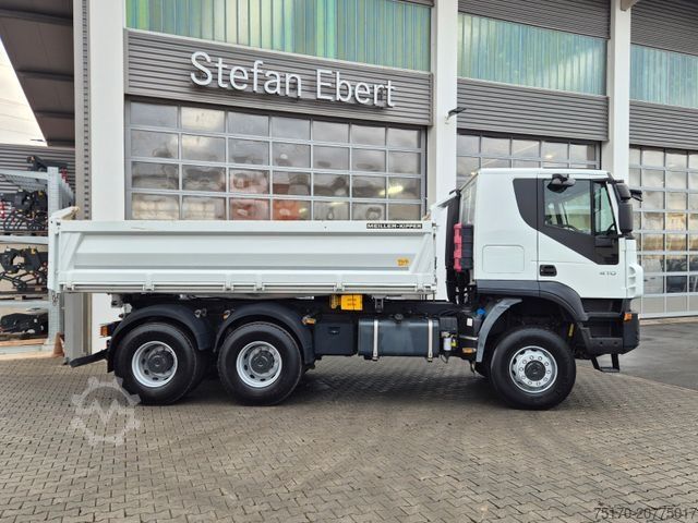 Camión volquete trilateral IVECO Trakker AT260T41W 6x6 Meiller AHK