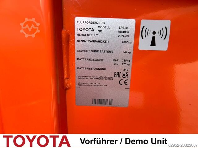 Electric Pallet Truck Toyota LPE 200 / Demo