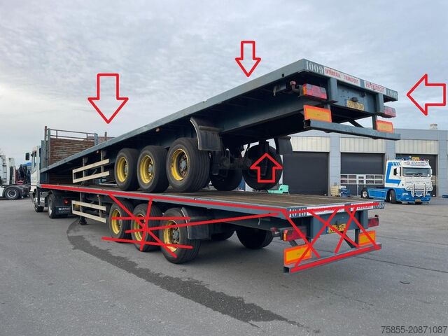 Plattformanhänger Haan OPL45 Heavy Duty (45Ton) / Rungen-Potholes / NL...