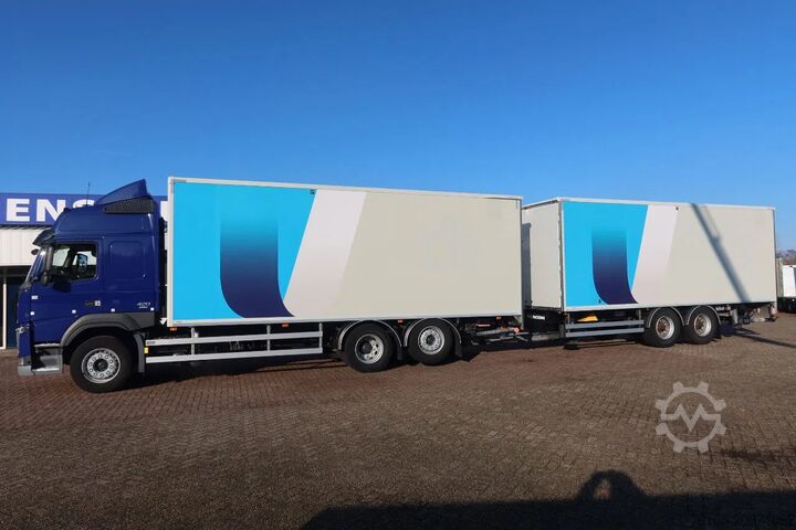 Box body Volvo FM 420 6x2 Bak + Dhollandia klep 1500 kg + Aanh...