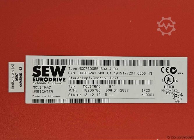 Omvormer SEW Eurodrive MC07B0055-5A3-4-00